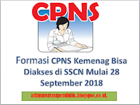 Formasi CPNS Kemenag Bisa Diakses di SSCN Mulai 28 September 2018