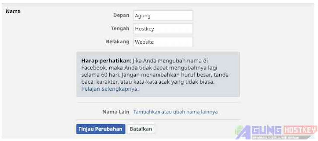 membuat akun facebook koran nama panjang