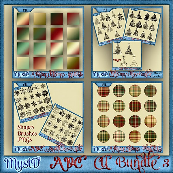 A Vintage Christmas CU Bundle 3