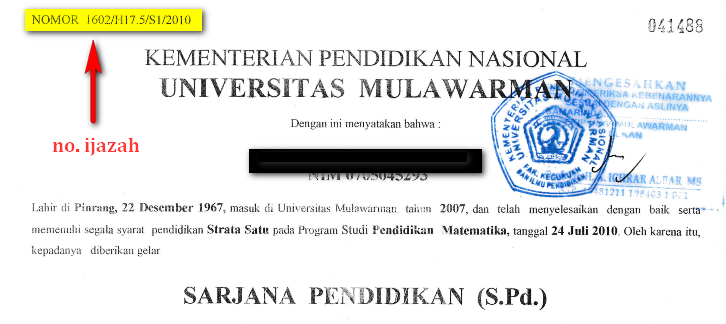 Nomor Ijazah dan Tahun Lulus pada Ijazah ~ INFO PNS dan 