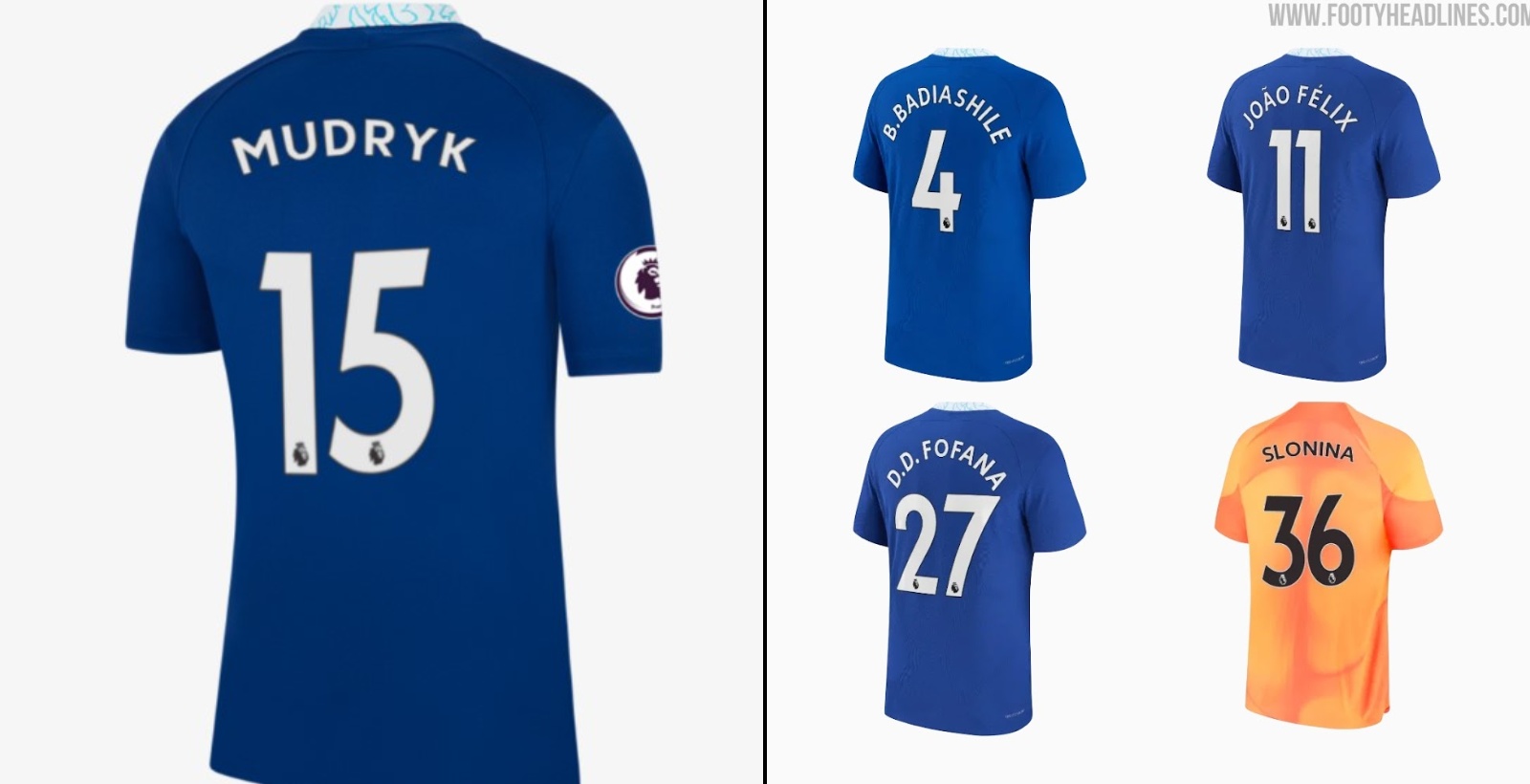 all chelsea jersey number