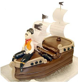 Ship themed birthday cake