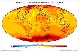 Global warming predictions map