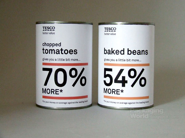 Tesco Baked Beans Packaging