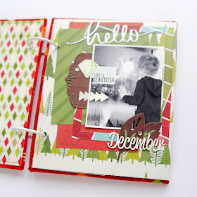 the first page of my album, the December 2015 from the collection of AmericanCrafts