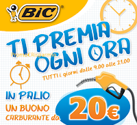 Logo Concorso Bic gioca e ogni ora ri premia con buoni carburante