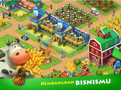  salah satu game santai yang ketika ini lagi terkenal Free Township v6.4.0 MOD APK Terbaru (Full Unlimited Money)