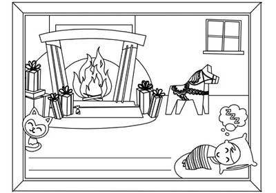 Page 4 - Color and write a letter to Santa - for Christmas Activity Coloring Book by Robert Aaron Wiley for Microsoft