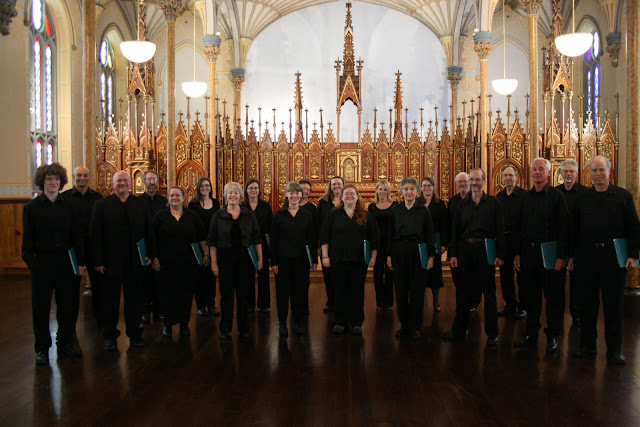 Stairwell Carollers sing In the Rideau Chapel, National Gallery of Canada