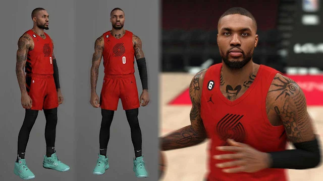 NBA 2K23 Damian Lillard Cyberface