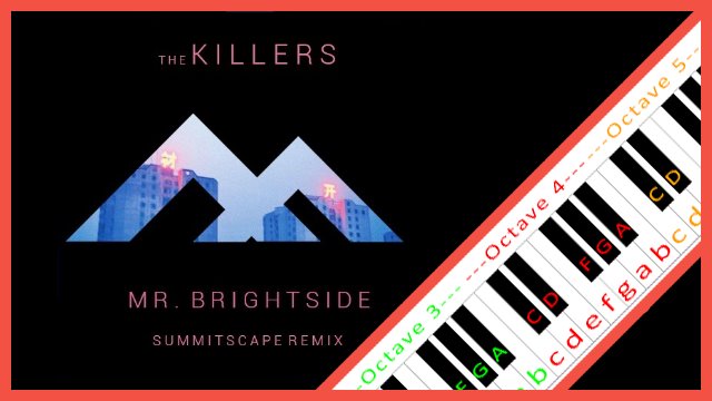 Mr. Brightside by The Killers Piano / Keyboard Easy Letter Notes for Beginners