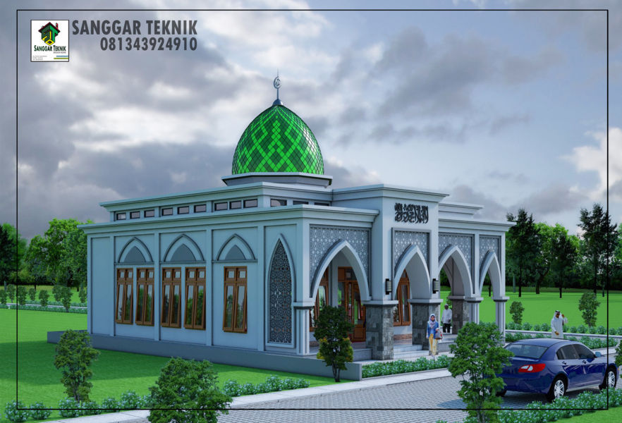  GAMBAR  DESAIN MASJID  12x12 MINIMALIS MODERN SANGGAR TEKNIK