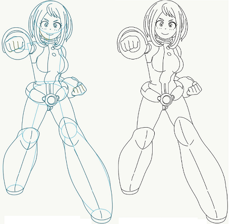 Como Dibujar a Uravity de Boku No Hero Academia [ Ochako con su Ropa de Heroína ]