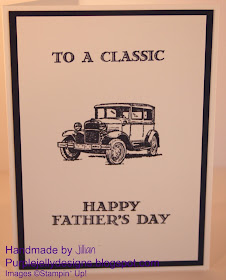 Stampin' Up! Father's Day card using Guy Greeting stamp set, Classic car