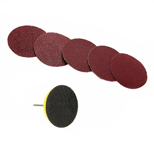 Hook and Loop polishing abrasive disc pad With 50pcs 60 to 180 Grit Sandpapers Durable and practical hown-store