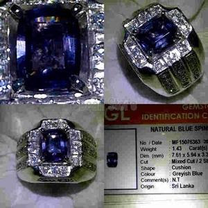 1.43 CT NO TREATMENT NATURAL BLUE SPINE SRILANKA NICE COLOUR