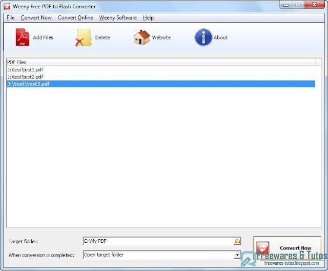 Weeny PDF to Flash Converter : un logiciel gratuit pour convertir les fichiers PDF en fichiers flash