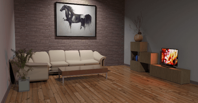 Design Interior Rumah Minimalis  Modern dengan Varian Stone Wall Godean web id