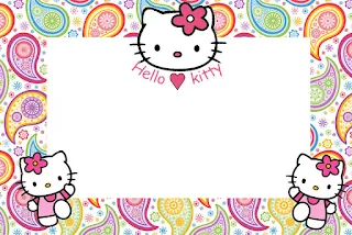 Hello Kitty Party, Free Printable Invitations, Labels or Cards.