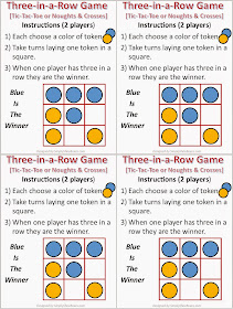 Tiic-Tac-Toe game instructions sheets to print for OCC shoeboxes.