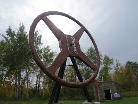Onaway, Michigan steering wheel sculpture