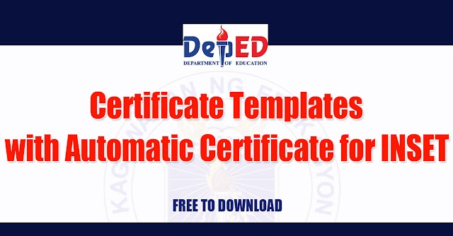 Certificate Templates with Automatic Certificate for INSET