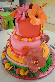 Luau Birthday Cakes on In The Mix  Cakes By Rosalie  Luau Birthday Cake For A 1 Yr Old Girl