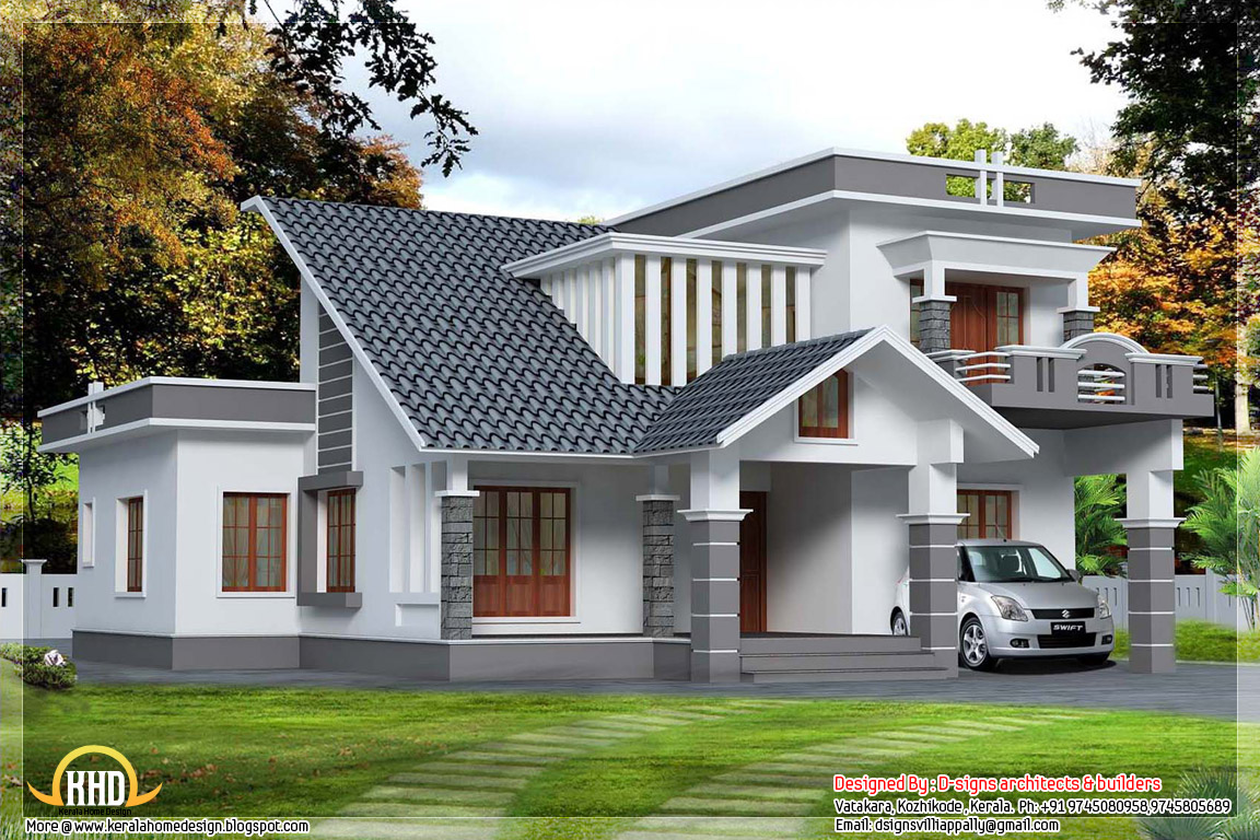  2500  sq  ft  Kerala contemporary  mix home  design  home  