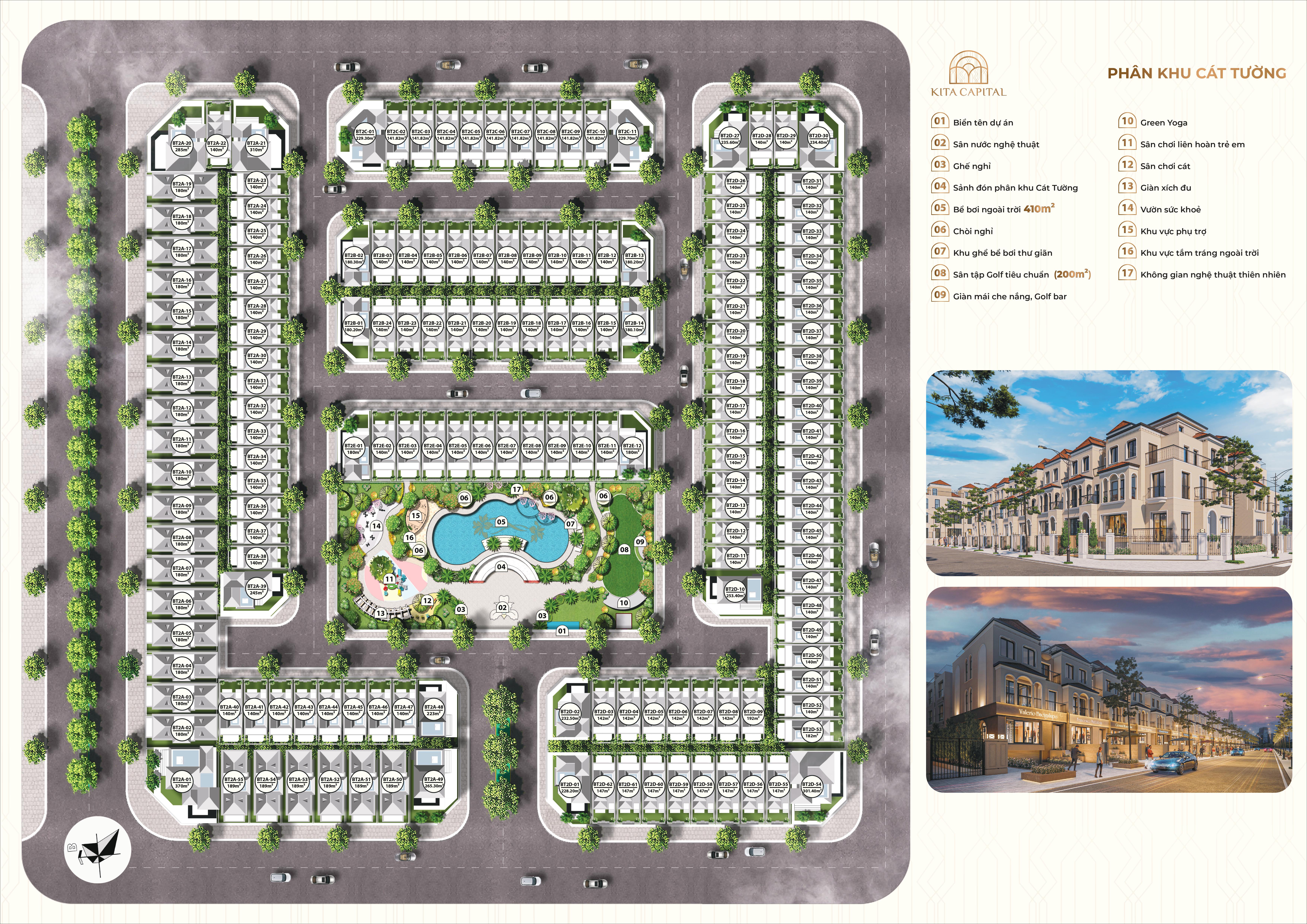 Mặt bằng thiết kế biệt thự dự án Kita Capital Ciputra Phú Thượng Tây Hồ Hà Nội - Cát Tường - Hoàng Yến