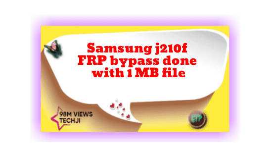 Samsung j210f FRP bypass done with 1 MB file with Odin without full fash