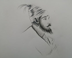 Pencil Sketch Shivaji Maharaj Drawing