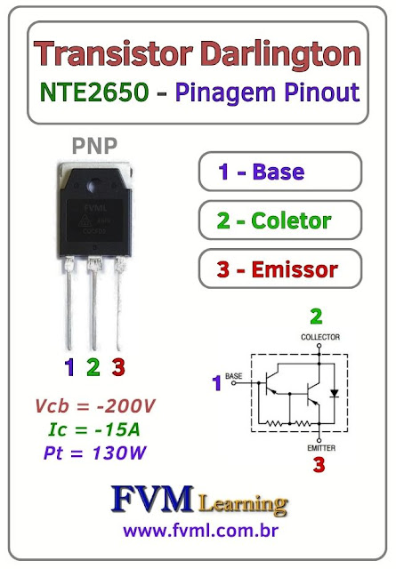 Datasheet-Pinagem-Pinout-Transistor-PNP-NTE2650 -Características-Substituições-fvml