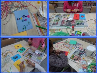 zajęcia z dziećmi  quilling, czyli zwijanie papierowych pasków