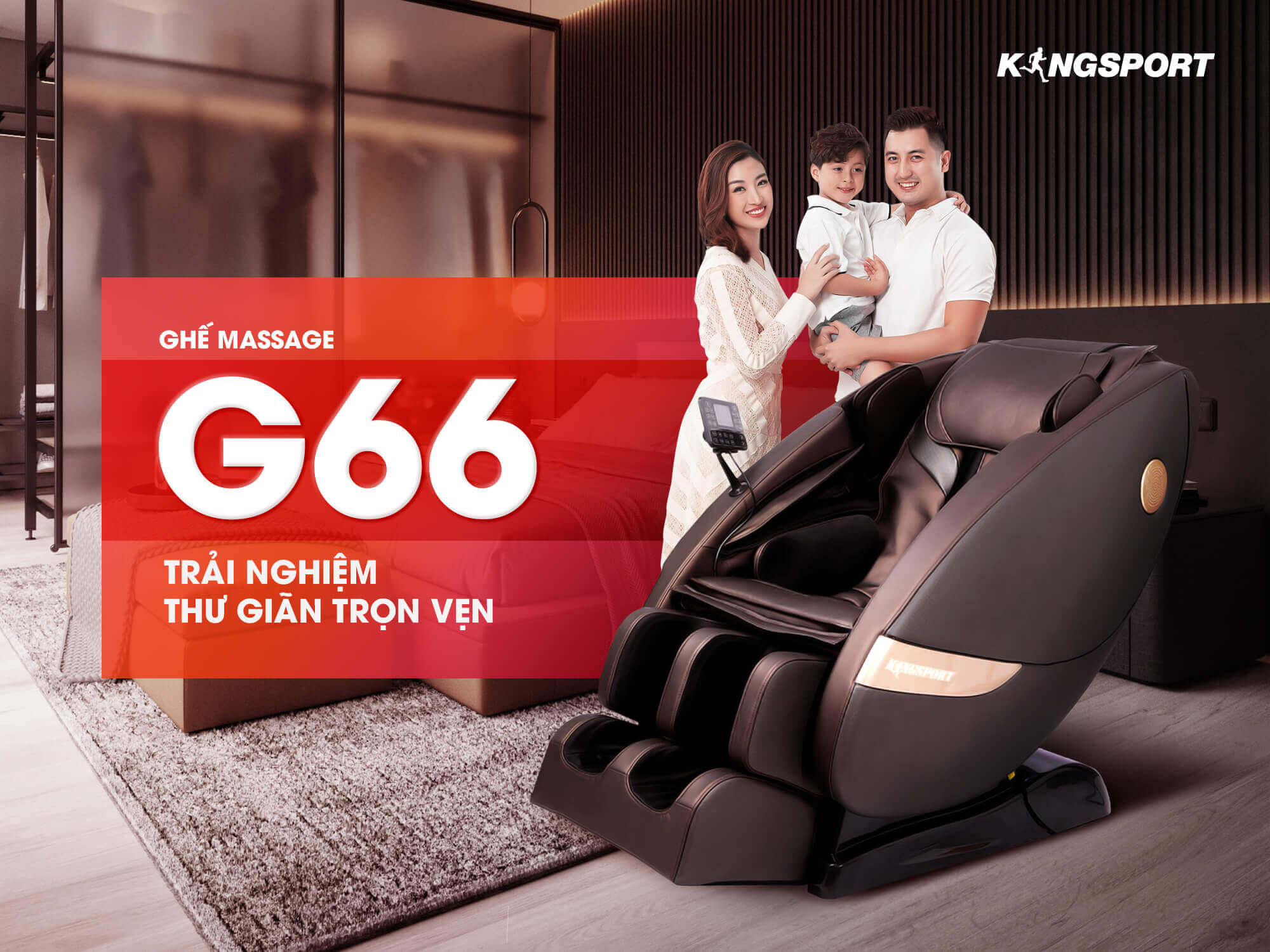 GHẾ MASSAGE KINGSPORT G66