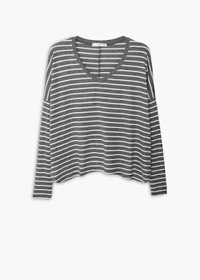 Mango Stripe Patterned T Shirt