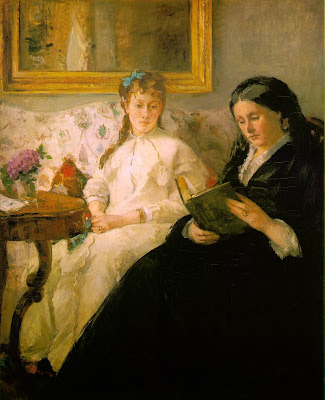 painting of two women reading