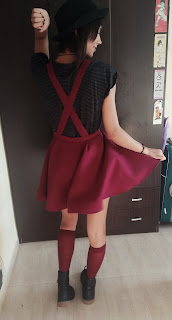 blood, bordeaux, channel, circular, cremallera, DIY, donuth, donuth design, skirt, Tutorial, zipper, 