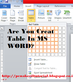 Cara Membuat Tabel Di Microsoft Word