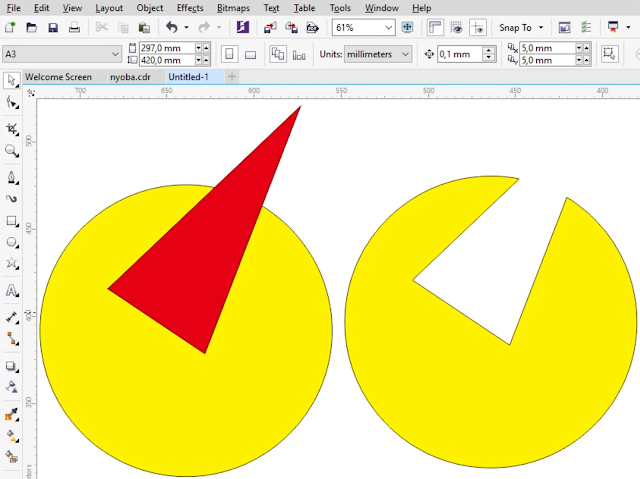 Cara Mudah Memotong Objek Di CorelDraw Dengan Shaping Tools