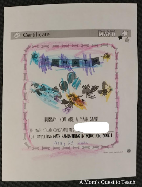 Page A Day certificate 