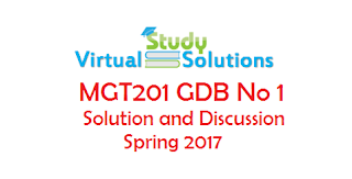 MGT201 GDB no 01 Solution Spring 2017