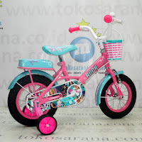 Sepeda Anak Wimcycle Barbie Rock 12 Inci Lisensi