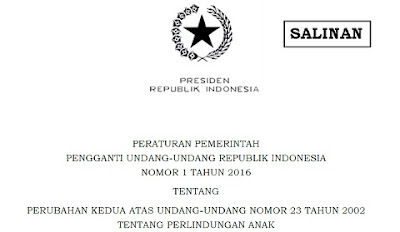 Perppu Yang Memuat Aturan Tentang Perlindungan Anak