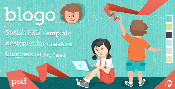 Blogo - Stylish PSD Template for Creative Bloggers - Creative PSD Templates