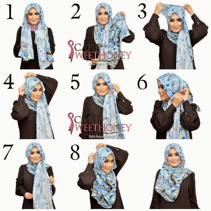 Tutorial Jilbab Scarf Syar'i  Tutorial Hijab Cara Memakai 