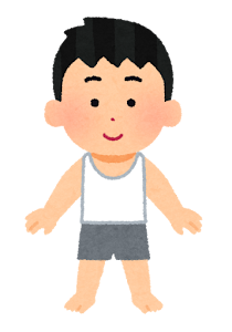 肌着を着た人のイラスト（男の子）