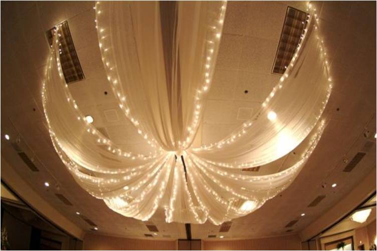 easy diy wedding reception ceiling decor