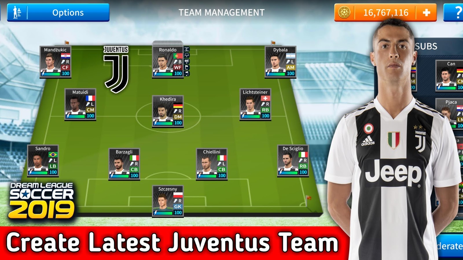 Dream League Soccer Players With 100 The Best Soccer Team