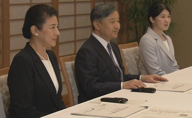 Emperor Naruhito, Empress Masako and Princess Aiko attended a briefing about the Noto Peninsula earthquake