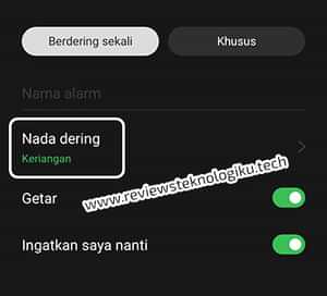 mengganti nada dering alarm oppo